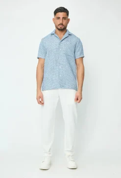 Chemise effet broderie avec des motifs carreaux