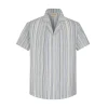 Chemise effet lin à rayures