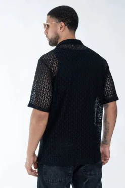 Chemise en dentelle texturé classique
