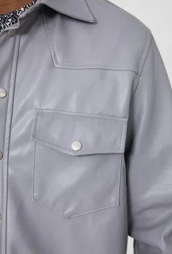 Chemise en simili cuir