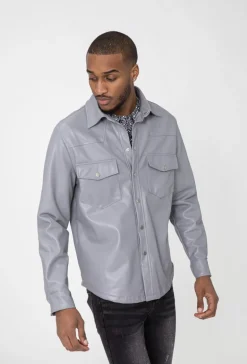Chemise en simili cuir