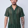 Chemise en tricot transparent