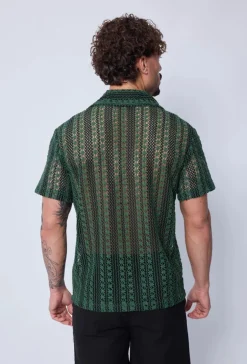 Chemise en tricot transparent