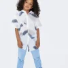 Chemise enfant manches courtes à motifs peinture