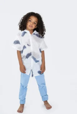 Chemise enfant manches courtes à motifs peinture