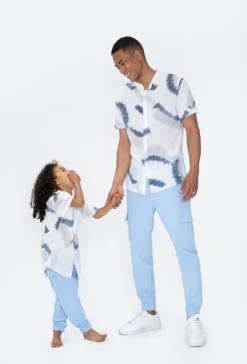 Chemise enfant manches courtes à motifs peinture