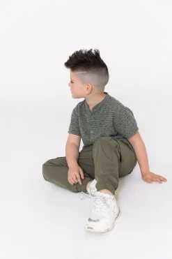 Chemise enfant manches courtes à motifs écriture