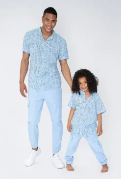 Chemise enfant manches courtes à motifs écriture