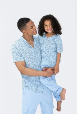 Chemise enfant manches courtes à motifs écriture