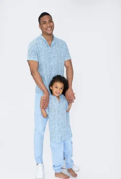 Chemise enfant manches courtes à motifs écriture