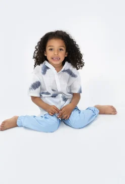 Chemise enfant manches courtes à motifs peinture