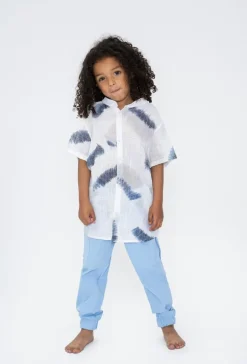 Chemise enfant manches courtes à motifs peinture