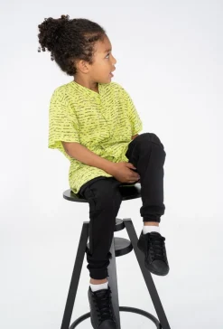 Chemise enfant manches courtes à motifs écriture