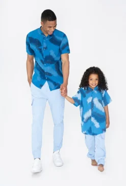Chemise enfant manches courtes à motifs peinture