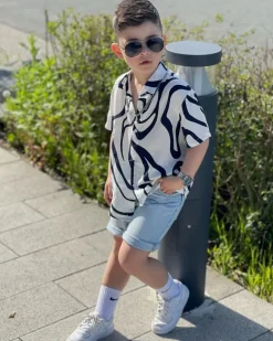 Chemise enfant motifs animalier