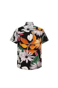 Chemise fleurie à manches courtes