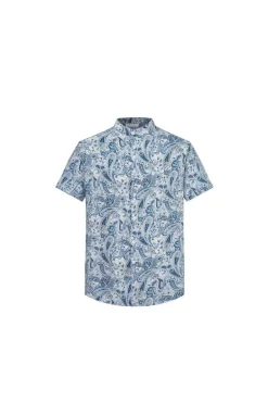 Chemise fleurie à manches courtes