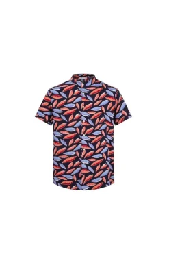 Chemise fleurie à manches courtes