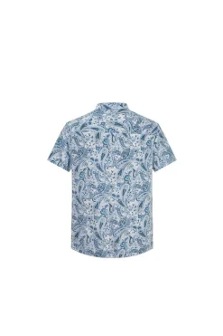 Chemise fleurie à manches courtes