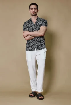 Chemise fleurie manches courtes