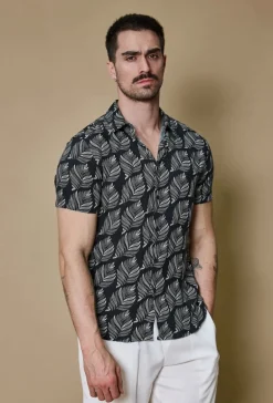 Chemise fleurie manches courtes