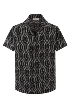 Chemise élégante à motif géométrique