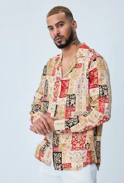Chemise légère manches longues à motifs fleuri