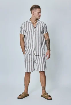 Chemise lin à rayures