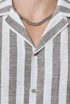 Chemise lin à rayures