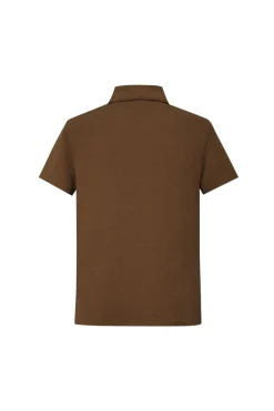 Chemise maille style bowling manches courtes