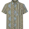 Chemise manches courtes à motifs géométrique