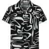 Chemise manches courtes à motifs abstrait