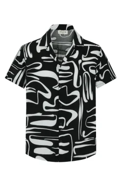Chemise manches courtes à motifs abstrait