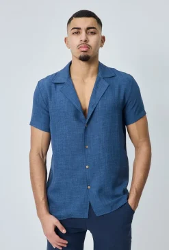 Chemise manches courtes à bouton