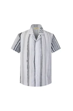 Chemise manches courtes à imprimé abstrait