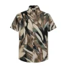 Chemise manches courtes à imprimé abstrait