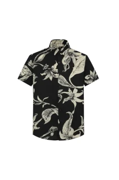 Chemise manches courtes à imprimé fleuri