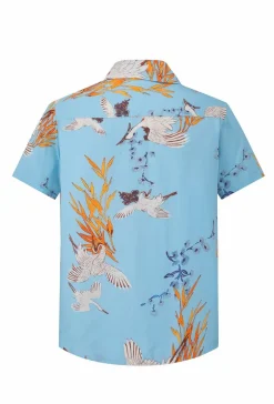 Chemise manches courtes à motifs fleuris