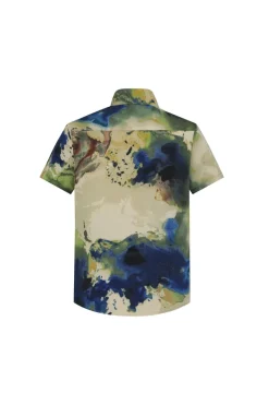 Chemise manches courtes à imprimé abstrait