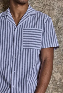 Chemise manches courtes à rayures