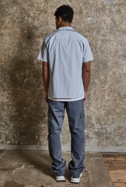 Chemise manches courtes à rayures