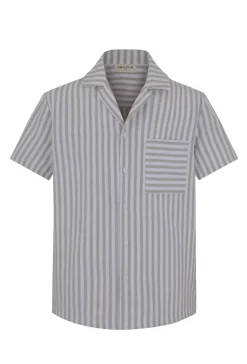 Chemise manches courtes à rayures