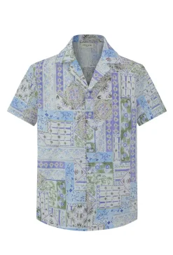 Chemise manches courtes à motifs abstraits