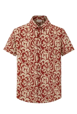 Chemise manches courtes à motifs fleuris