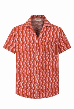 Chemise manches courtes à motifs géométrique