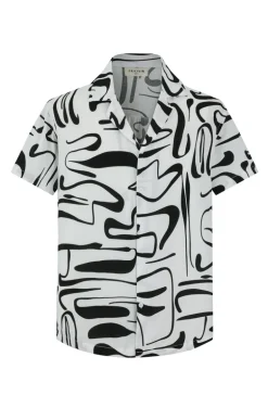 Chemise manches courtes à motifs abstrait