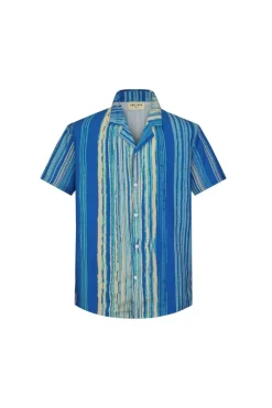 Chemise manches courtes à imprimé abstrait