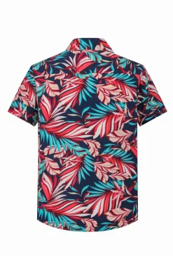 Chemise manches courtes à motifs fleuris