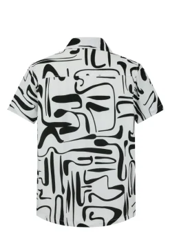 Chemise manches courtes à motifs abstrait