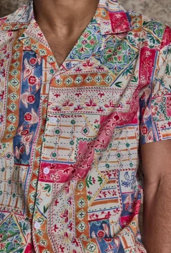 Chemise manches courtes à motifs abstraits